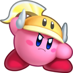 Image of kirby with the cutter ability